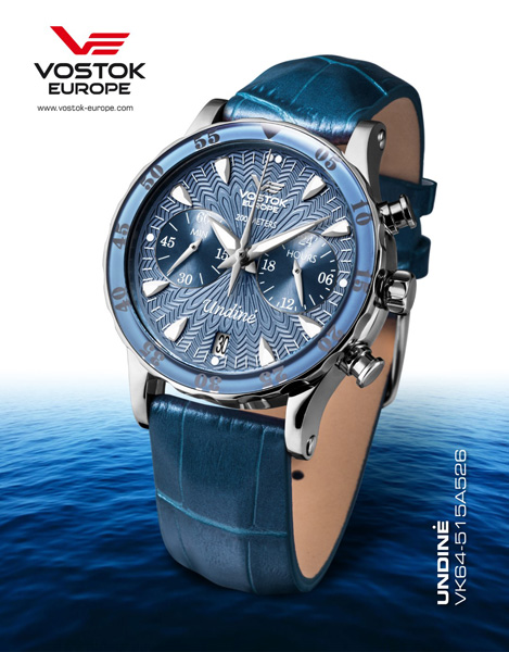 ЧАСЫ ЖЕНСКИЕ VOSTOK-EUROPE UNDINE VK64-515A526